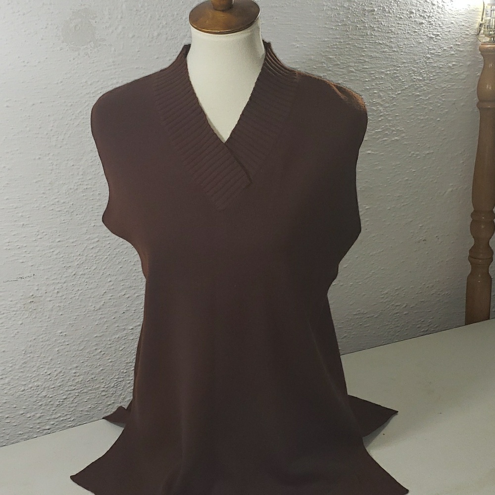 СW Wool Vest Brown